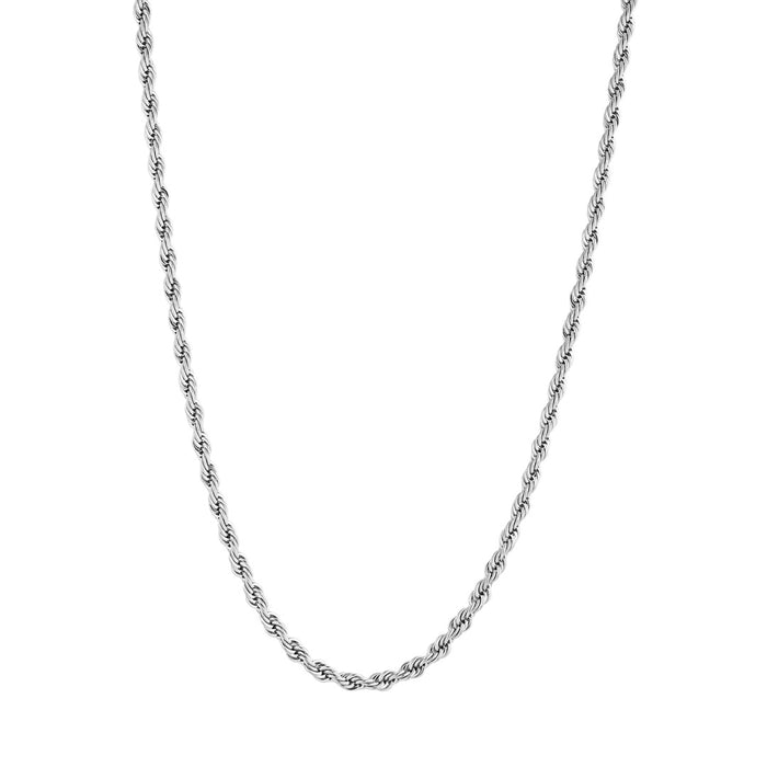 Rope halskæde 3mm sølv