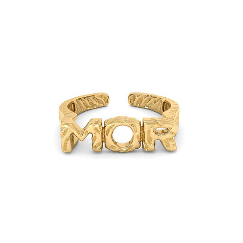 Arhms Mor Banket Justerbar Ring i Forgyldt Sølv