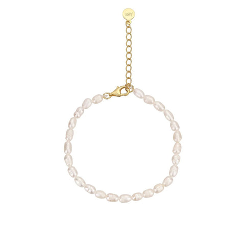 PERLEARMBÅND 3-4MM 16+4CM